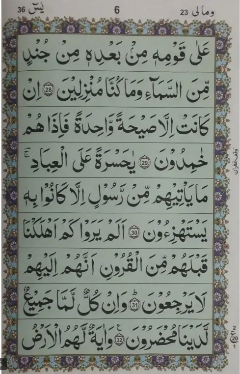 Surah Yaseen PDF - Read Online 2025 6 surah yaseen ayat 28-32